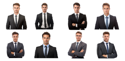 ai généré affaires homme portrait isolé sur transparent Contexte. png