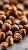 AI generated Autumn's Nutty Treasure A Hazelnut Close Up photo