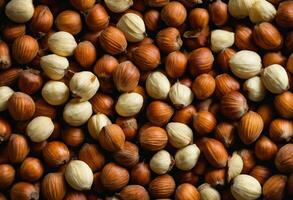 AI generated Autumn's Nutty Treasure A Hazelnut Close Up photo