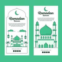 Ramadán kareem bandera modelo vector diseño