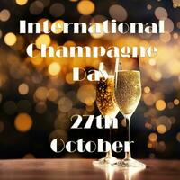 AI generated Champagne by the glass. Champagne Day. International Champagne Day. photo