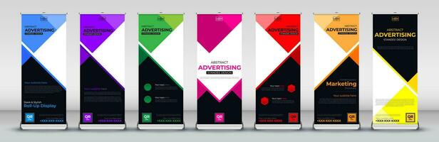 vertical roll up standee set for Street Business, events, presentations, meetings, annual events, exhibitions vector