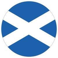 Flag of Scotland. Scotland flag in round circle shape vector