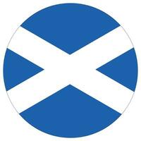 Flag of Scotland. Scotland flag in round circle shape vector