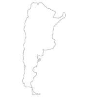 argentina mapa. mapa de argentina en blanco color vector