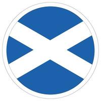 Flag of Scotland. Scotland flag in round circle shape vector