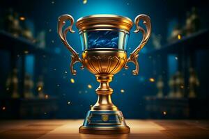 AI generated champion Award trophy cup winner concept AI Generated photo