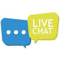 Live chat icon badge vector