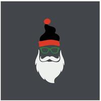 Silhouette of Santa christmas illustration vector