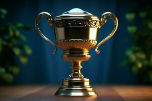 AI generated champion Award trophy cup winner concept AI Generated photo