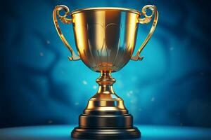 AI generated champion Award trophy cup winner concept AI Generated photo