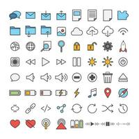Mobile and pc file icon set vector