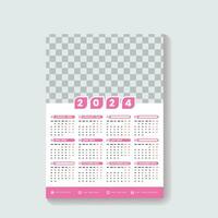 vector 2024 annual planner calendar template schedule events or tasks vector