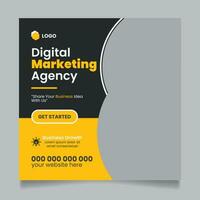 social medios de comunicación anuncio modelo para digital márketing agencia vector