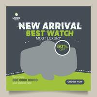 Smart Watch Sale Modern Social Media Ad Template vector