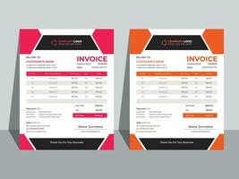 Creative business invoice design vector