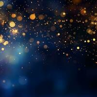 AI generated Christmas light background holiday glowing backdrop defocused with blinking stars photo