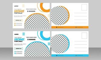 Modern and creative post card template dersign vector