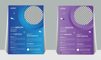 Medical and healthcare square banner template design. White background with blue shape. Suitable for social media post, vector