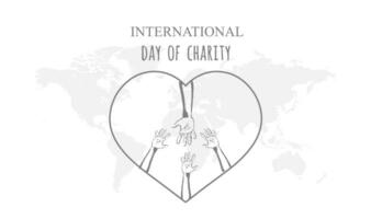 hand drawn international day of charity vector