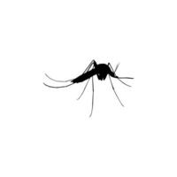 Mosquito Silhouette, can use for Art Illustration Pictogram, Website, and Graphic Design Element. Vector Illustration