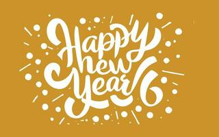 Happy New Year Text Vector Design