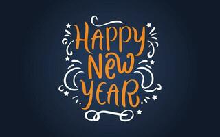 Vector illustration of Happy New Year lettering