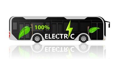 eléctrico autobús frente ver ilustración vector
