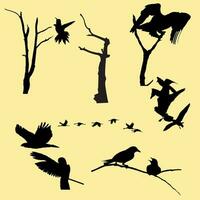 Free vector hand drawn bird outline illustration