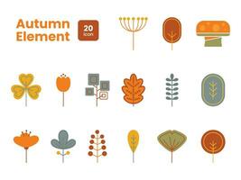 Autumn Element Clean vector