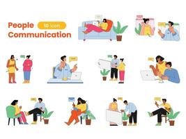 People Communication Illustrations vector