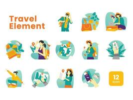 Travel Element Illustration vector