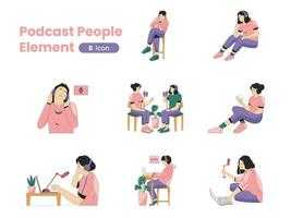 Podcast People Element vector