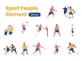 deporte personas elemento vector