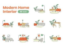 Modern Home Interior vector