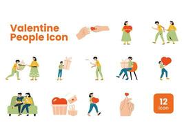 Valentine People Icon vector