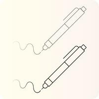 Writing pen line art vector icon eps