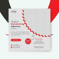 Digital marketing creative social media promotion post template design vector