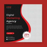 digital márketing creativo social medios de comunicación promoción enviar modelo diseño vector