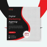 Digital marketing creative social media promotion post template design vector