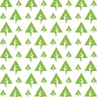 Forest tree abstract cute repeating pattern vector illustration