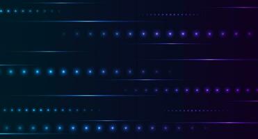 Blue ultraviolet neon glowing lines and dots abstract background vector