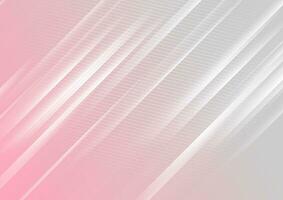 Pink and grey glossy stripes abstract geometric background vector