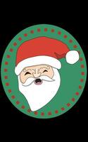 el Papa Noel claus san logo íconos vector