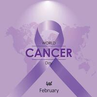 World Cancer Day poster vector