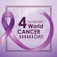 cartel del día mundial contra el cáncer vector