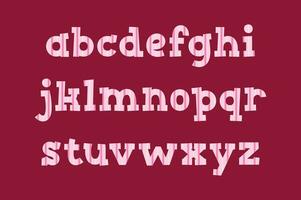 Versatile Collection of Pink Line Alphabet Letters for Various Uses vector