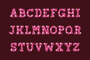 Versatile Collection of Pink Dots Alphabet Letters for Various Uses vector