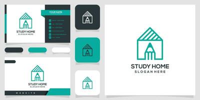 study home logo design template vector illustration