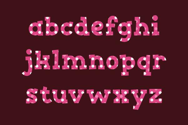 Versatile Collection of Pink Dots Alphabet Letters for Various Uses